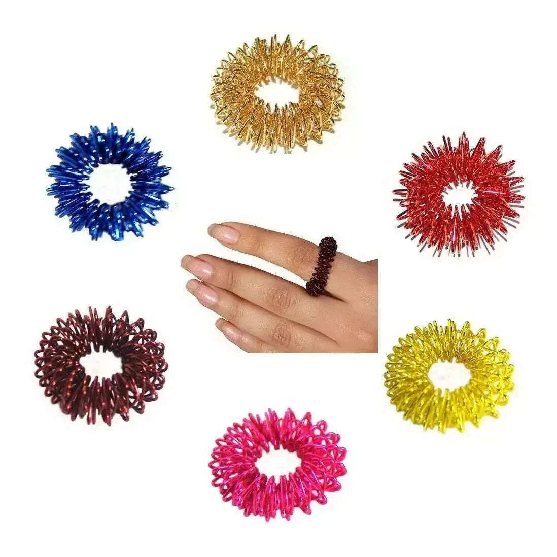 50pcs Sujok Acupressure Massage Rings for pain relief