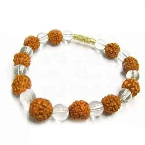 Acupressure Magnetic Bracelet featuring Rudraksh beads for wellness