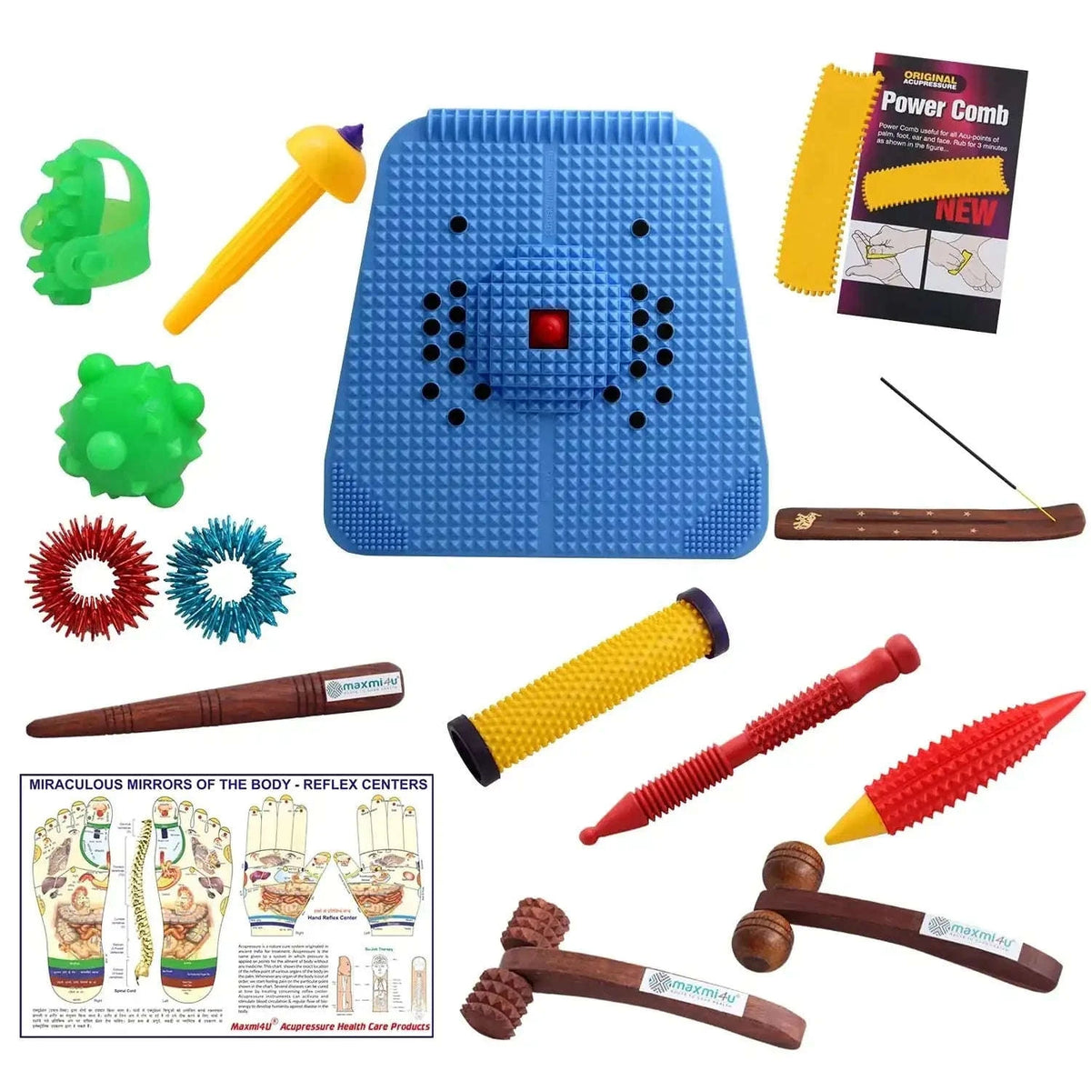 Acupressure mat with spikes for stress and back pain relief