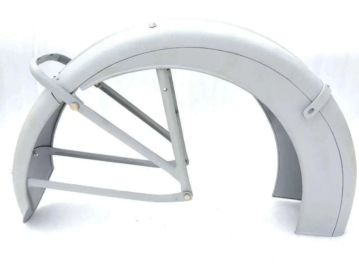 ARIEL SQUARE 4 1938-1948 VALANCE REAR MUDGUARD RAW STEEL + STAYS - StellerGear