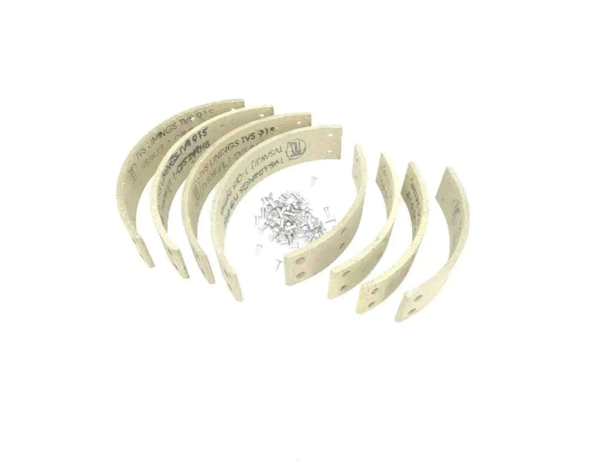 8" Leather brake shoe pad lining kit for Willys Jeep with rivets