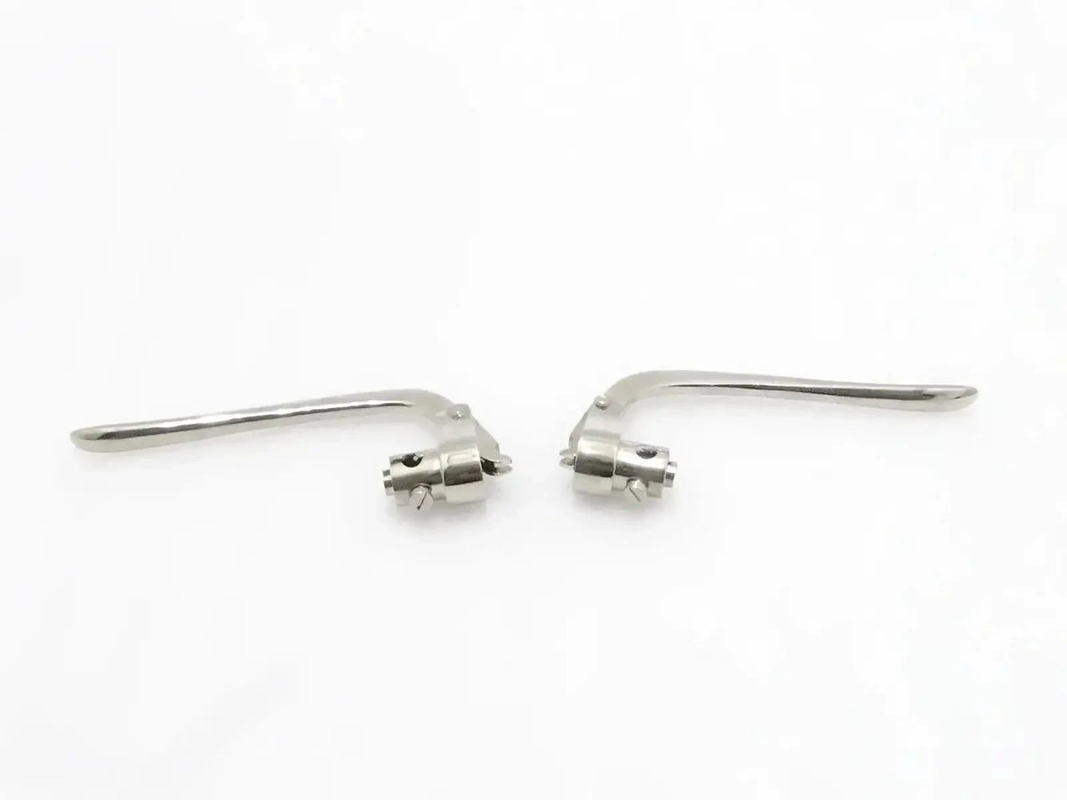 BRASS NICKLE PLATED INVERTED/REVERSE LEVERS PAIR 7/8" VINTAGE BIKES - StellerGear