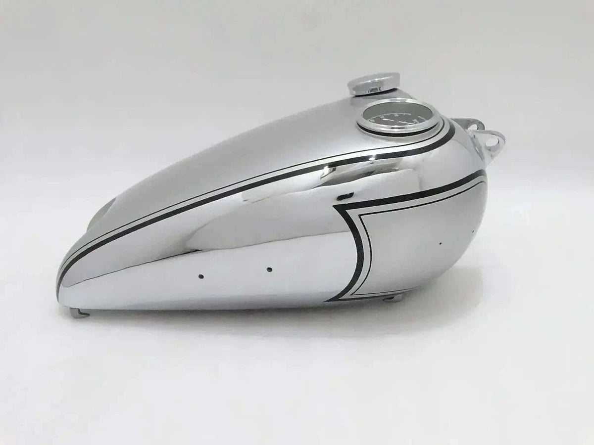 BSA C10 C11 Silver Painted/Black Lining Fuel Tank+Replica Smith Speedometer - StellerGear