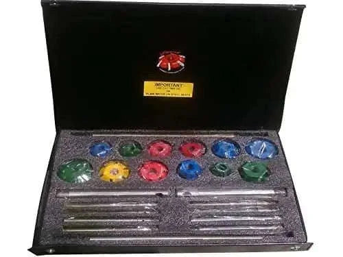 Carbide tipped valve seat cutter tool kit with multiple sizes for precision machining applications