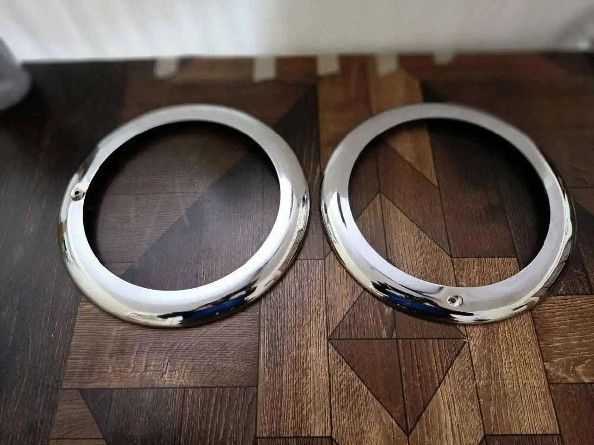 Chrome headlight rim rings for Jeep Willys