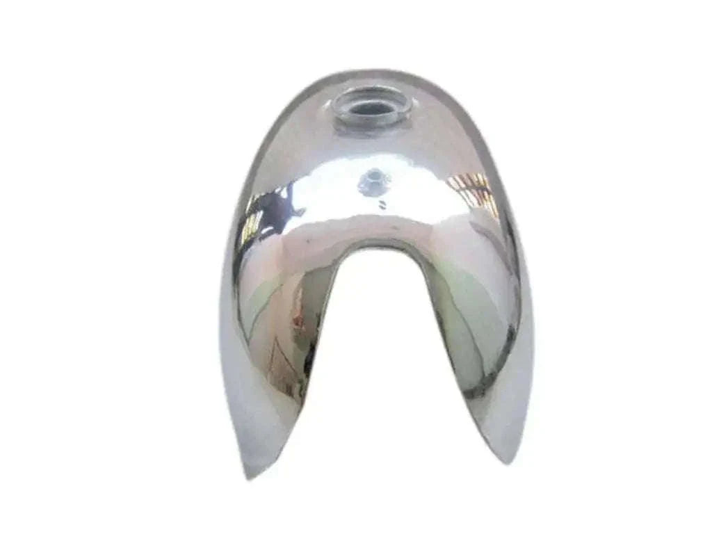 Chromed oil tank cover for universal bikes with top mounting opening