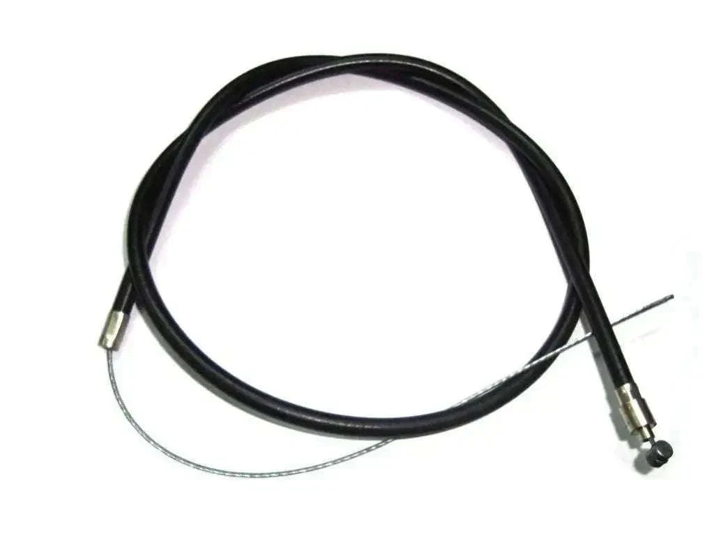 Decompressor cable with black housing and metal end fittings
