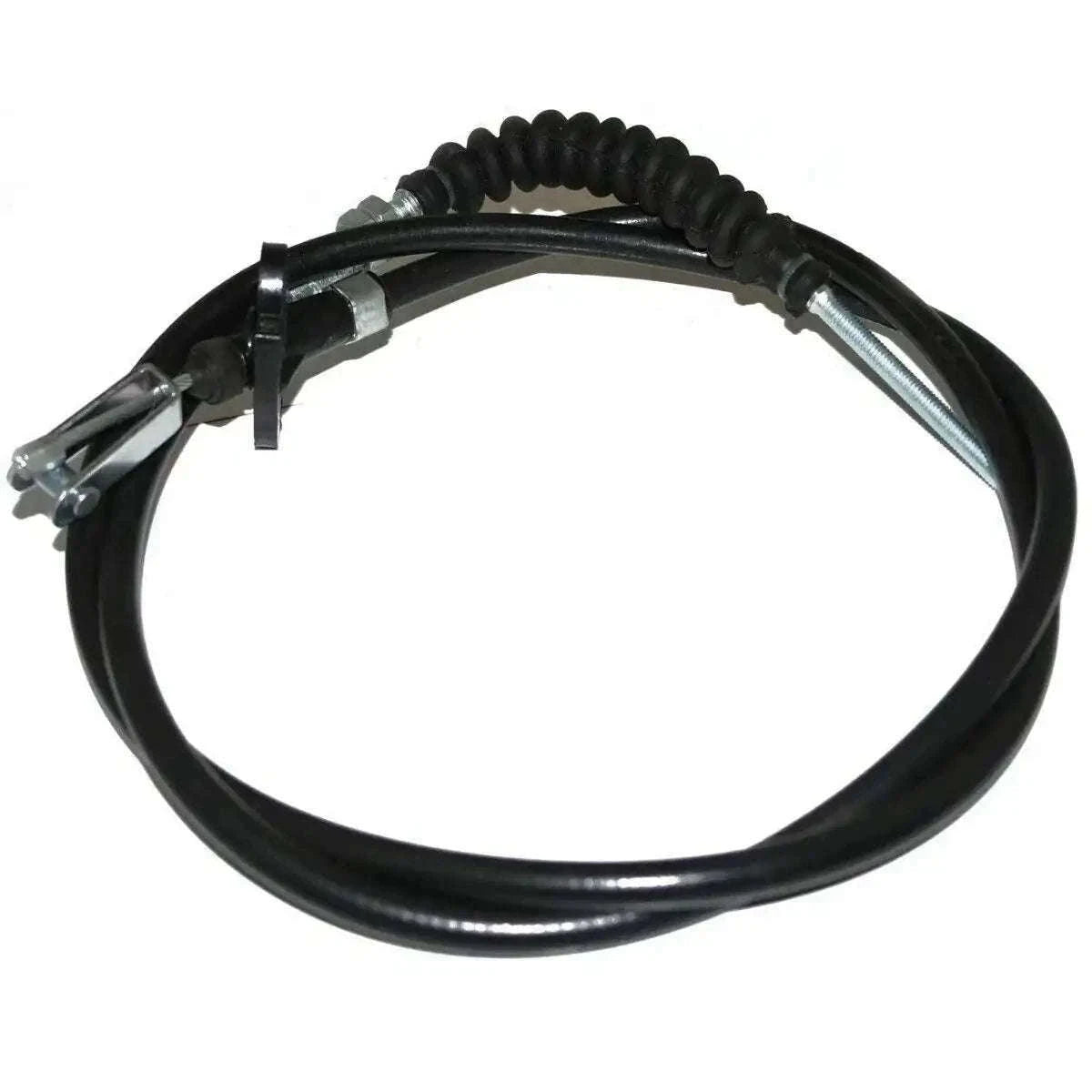 Clutch cable for Suzuki SJ410 SJ413 with black rubber hose and metal bracket