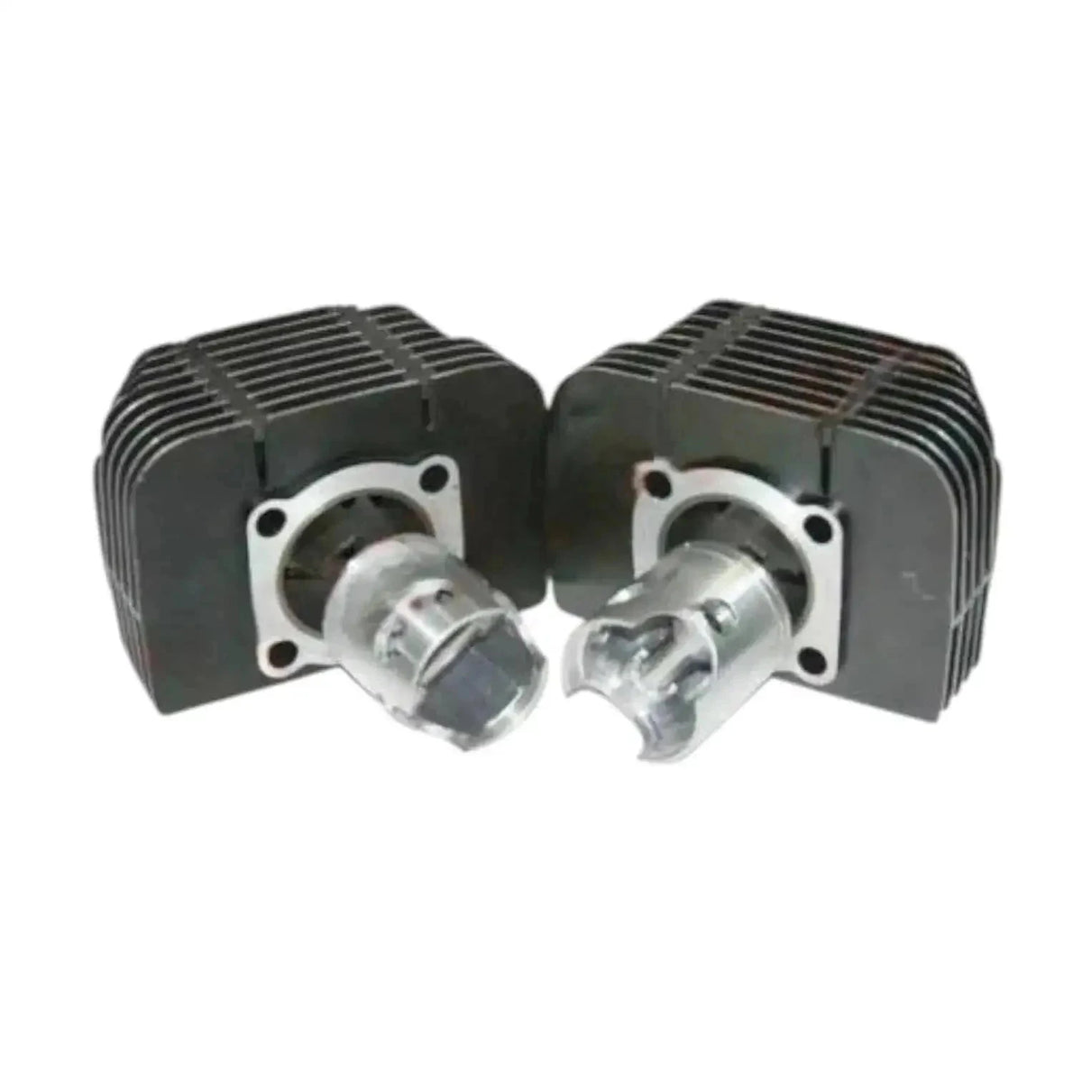 Cylinder piston replacement kit showing two black cylinder blocks with pistons