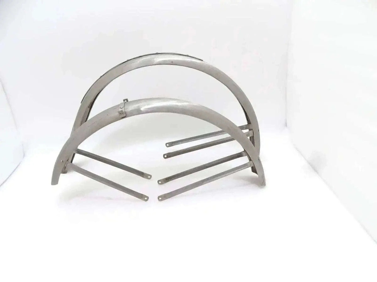 DKW RT100 DE LUXE 1935 & ONWARDS RAW STEEL MUDGUARD SET - StellerGear