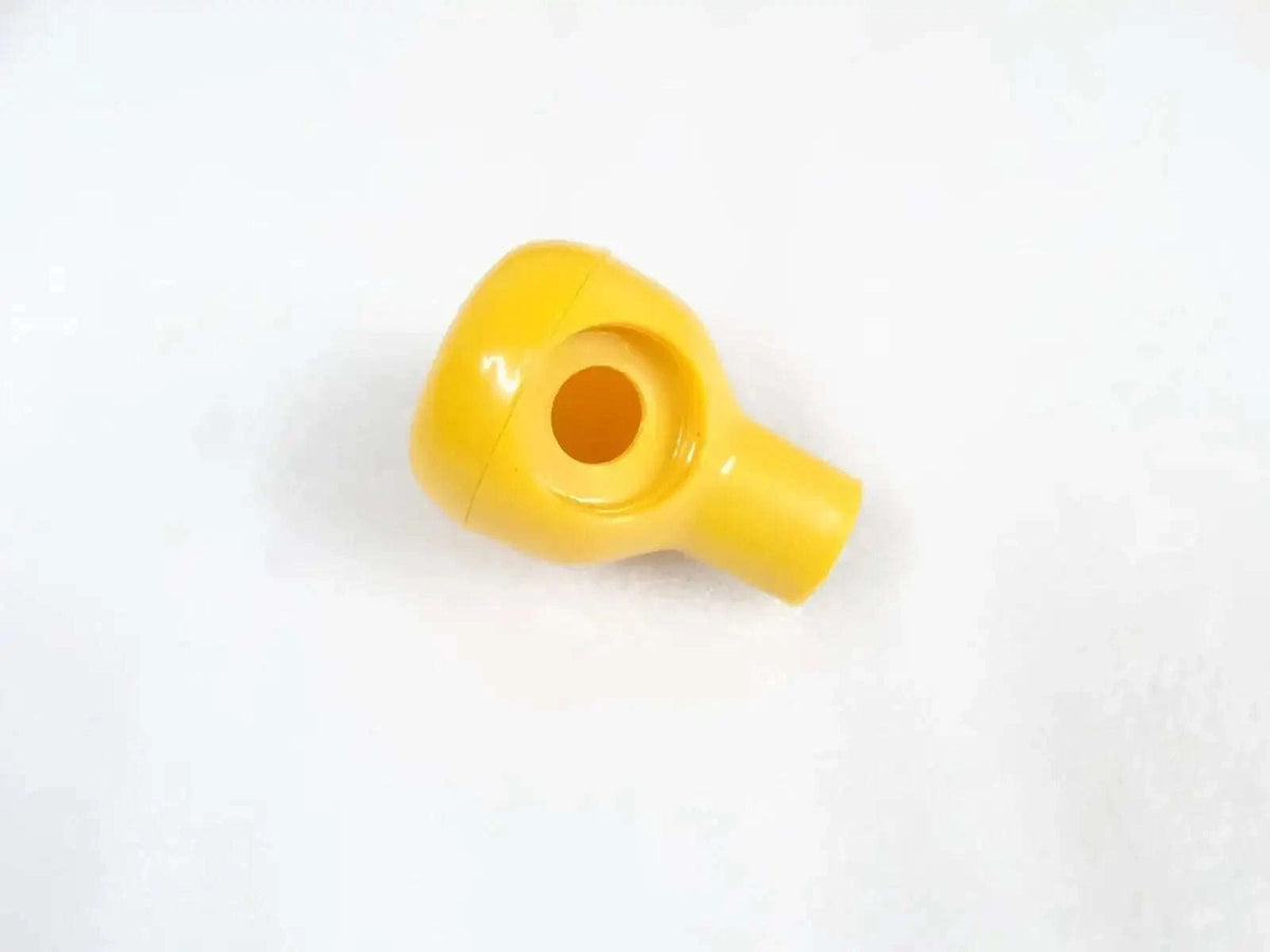 Yellow control knob with circular hole, plastic knob assembly