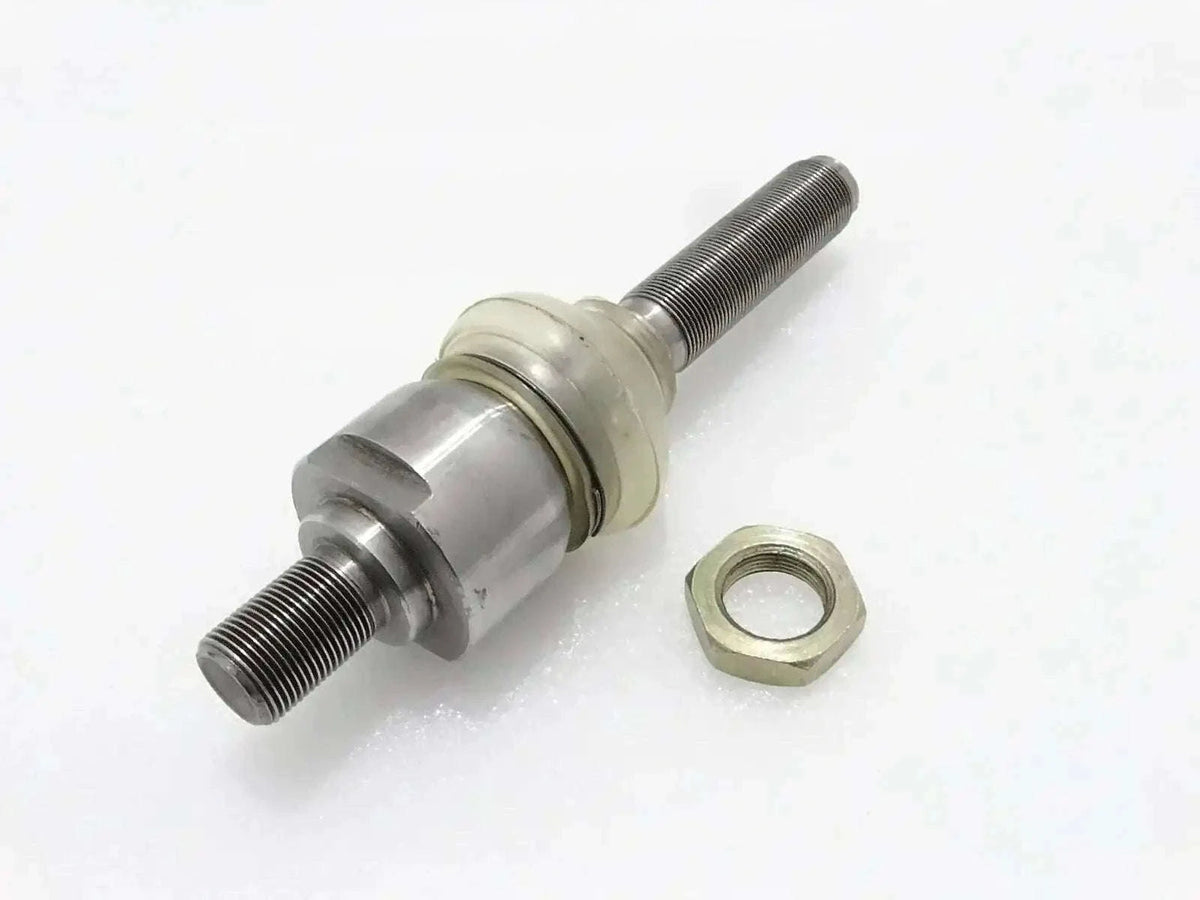 JCB ball joint track rod, sturdy steel construction, essential for heavy machinery steering
