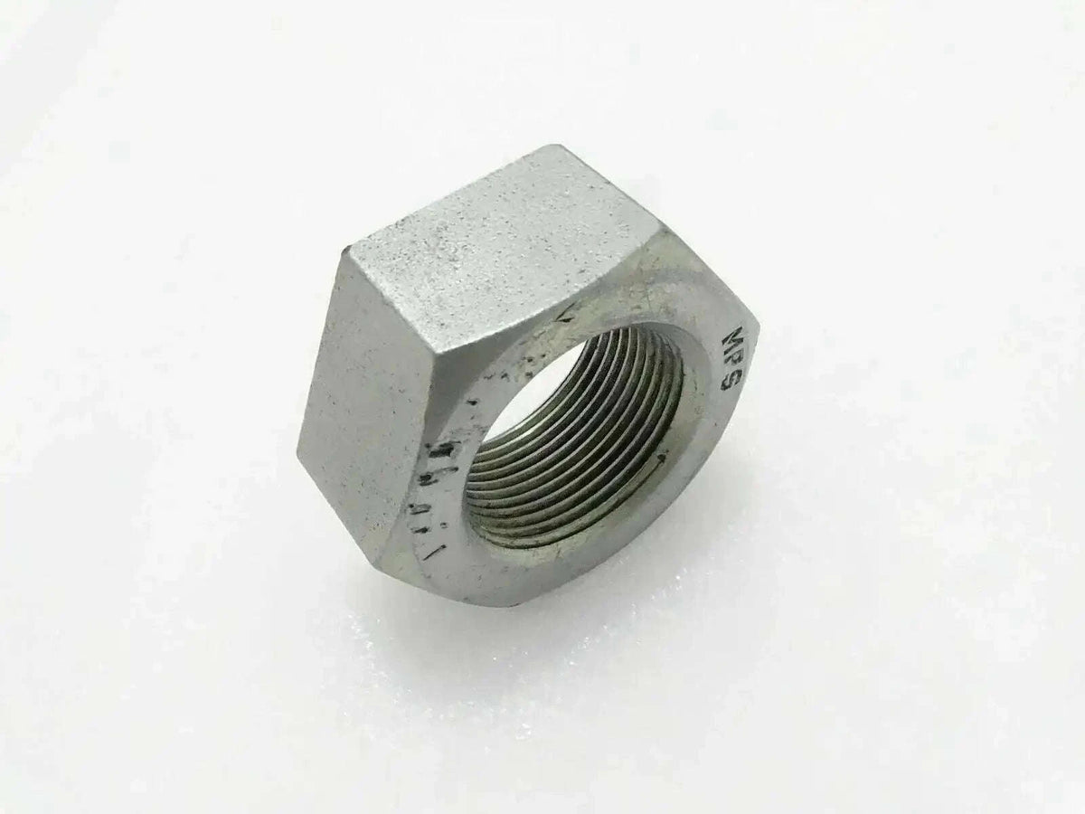 Hex hydraulic clamp nut with internal threads, silver metal