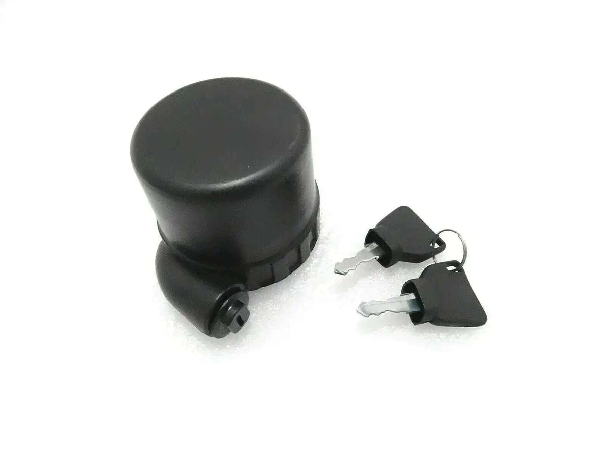 Hydraulic filler cap with two keys