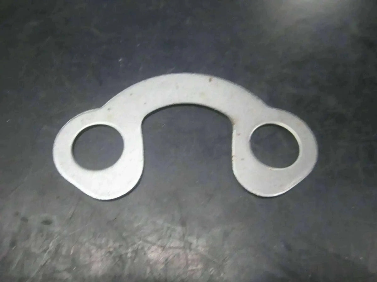Silver metal tab washer with two holes, part 988/00055