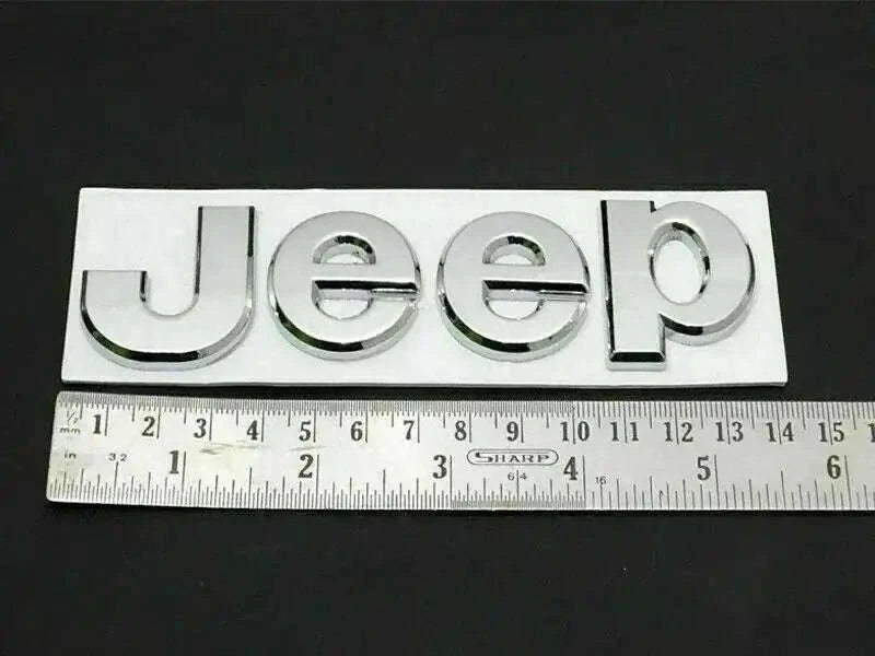 Quality Jeep logo chrome emblem for front or rear installation
