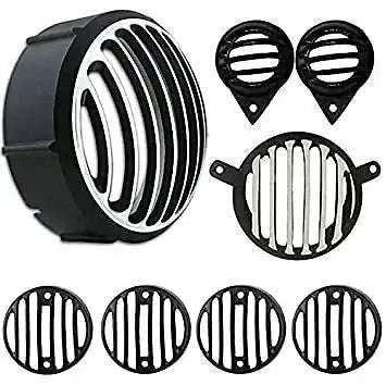 FIT FOR ROYAL ENFIELD CLASSIC 350 500 GRILL SET HEADLIGHT INDICATORS PARKING TAIL LIGHT - StellerGear