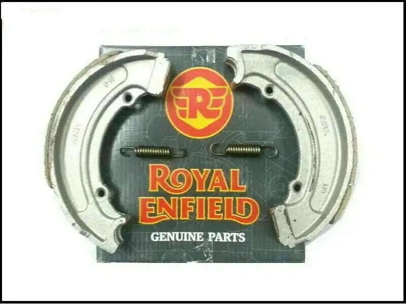 FIT FOR Royal Enfield Classic 350cc BS3/BS4 & Bullet 500 BS3 Brake Shoe Kit With Spring - StellerGear