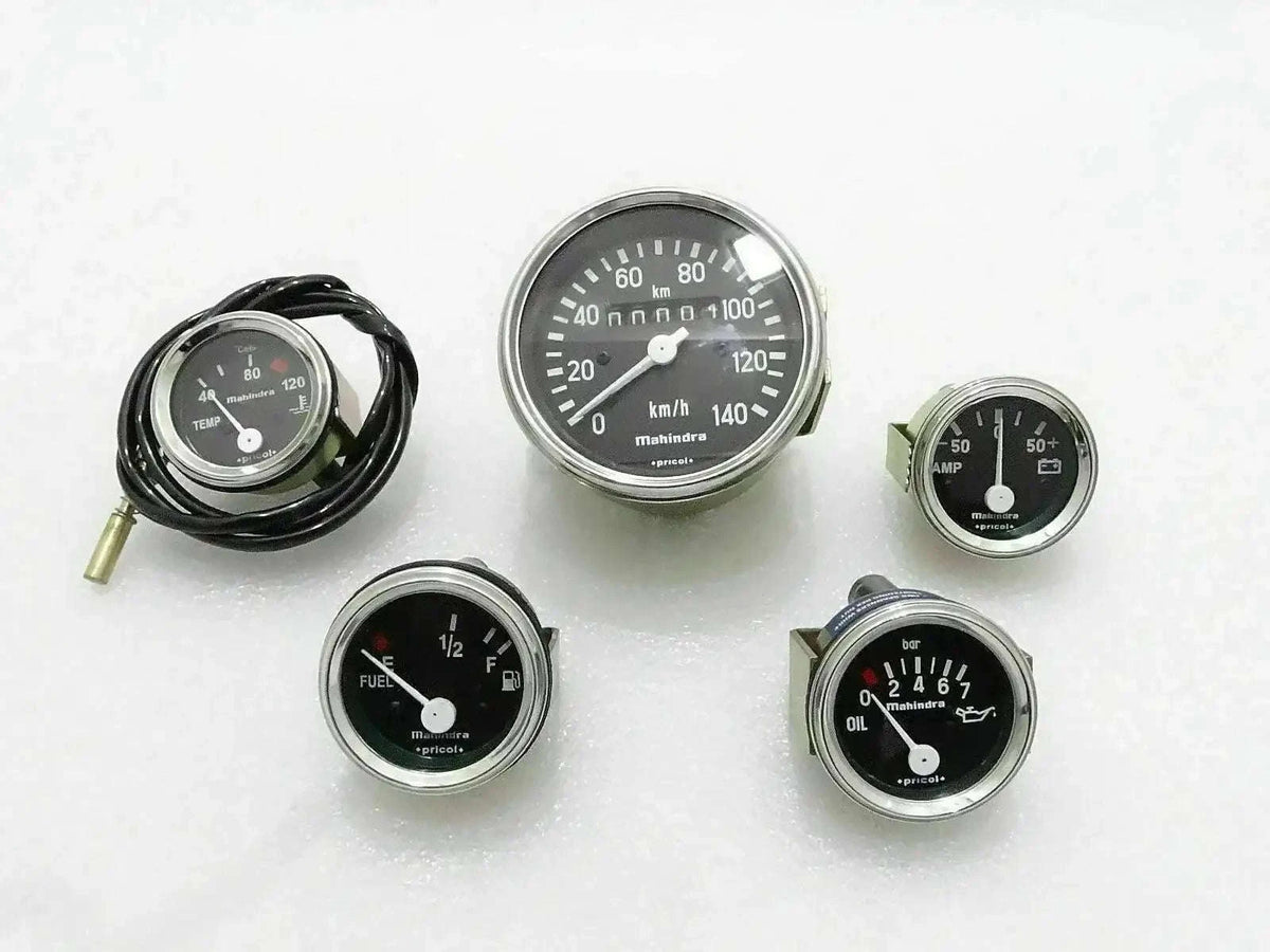 Willys Jeep speedometer and mechanical temperature gauge set
