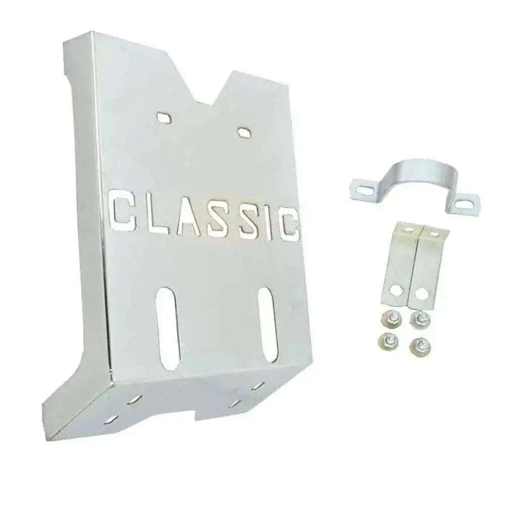 Fits Royal Enfield Bullet Classic 350 500cc Engine Guard Skid Plate Steel Chrome - StellerGear