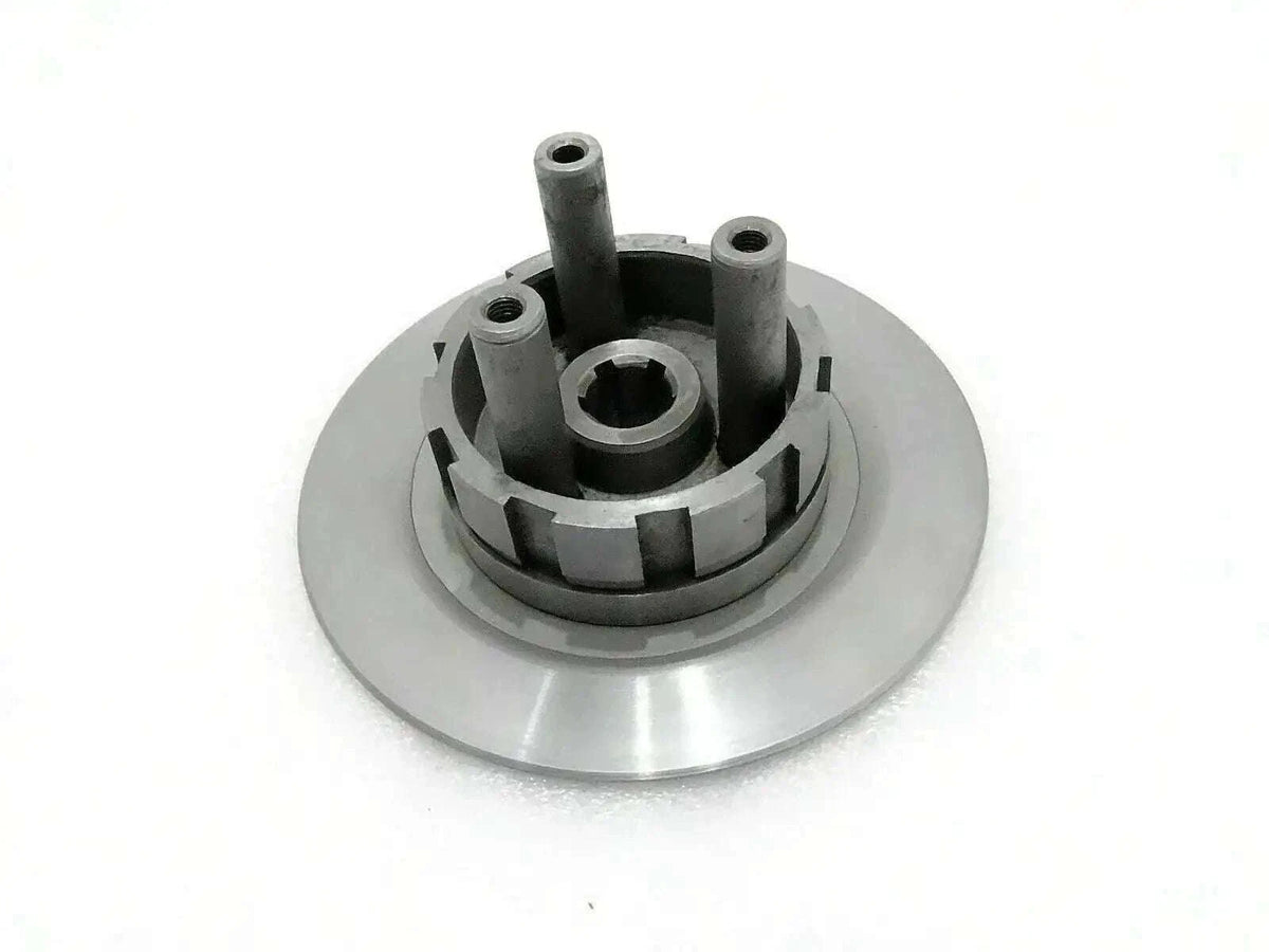 Royal Enfield 500cc clutch center and back plate assembly, metal ring with hub