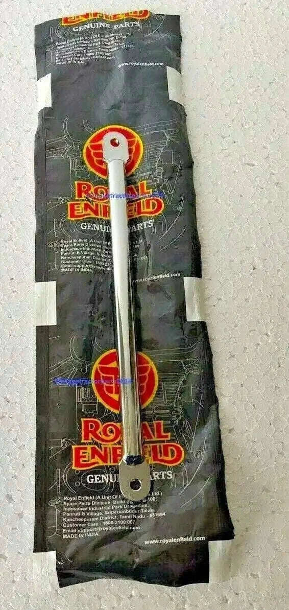 Motorcycle handle brace bar in Royal Enfield branded package