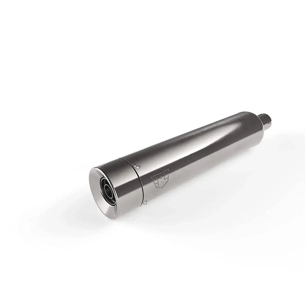 Royal Enfield Meteor 350 silver straightcut exhaust silencer, steel S. tip