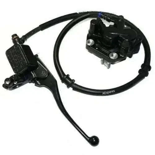 Front disc brake lever with caliper and black hydraulic hose for Royal Enfield