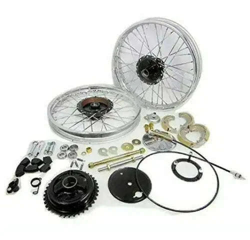 Front & Rear Half Width Wheel Rim Brake Ass Set FOR Royal Enfield 350CC - StellerGear