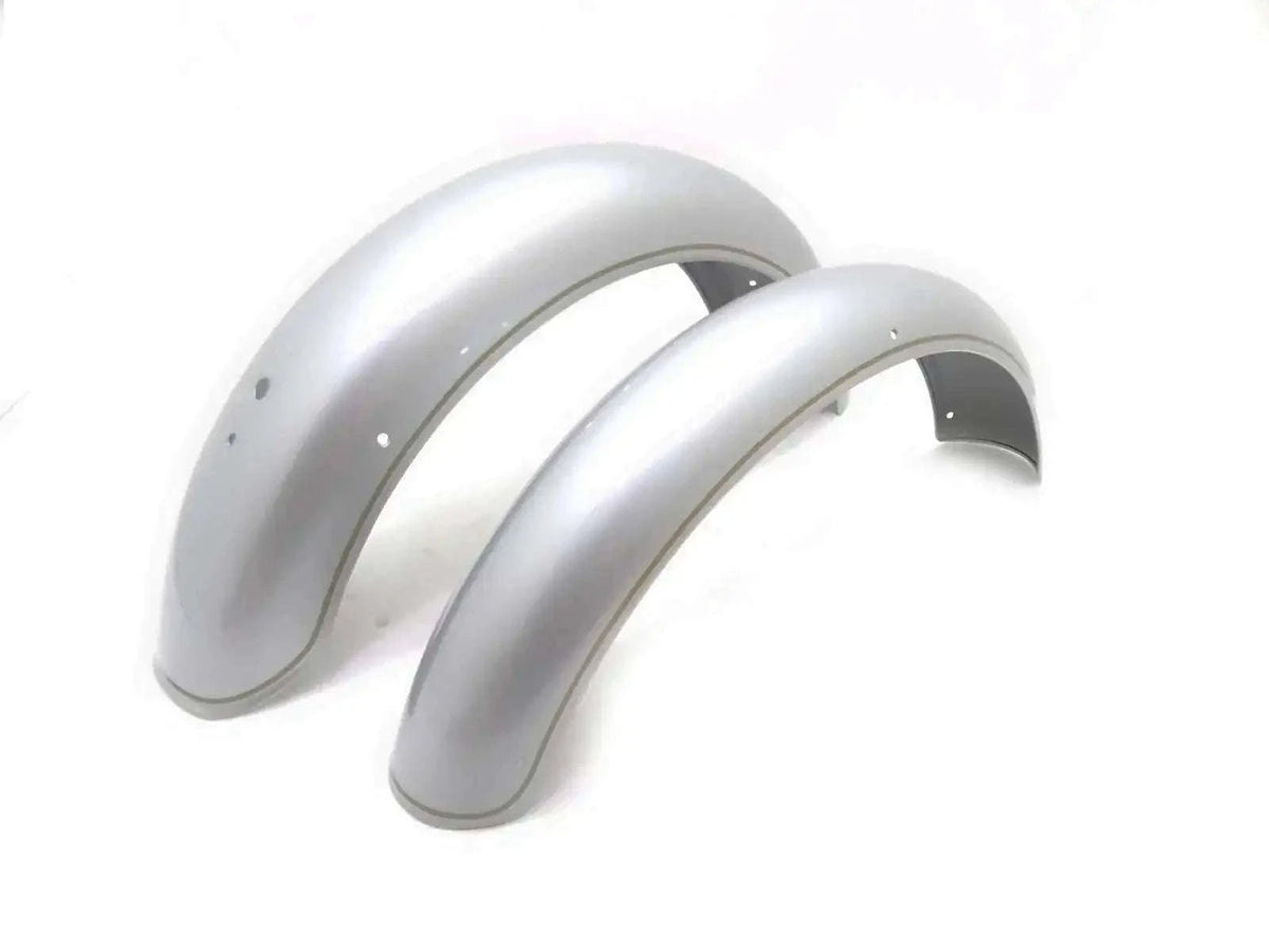 ROYAL ENFIELD SILVER PAINTED FRONT & REAR MUDGUARDS SET 500CC - StellerGear