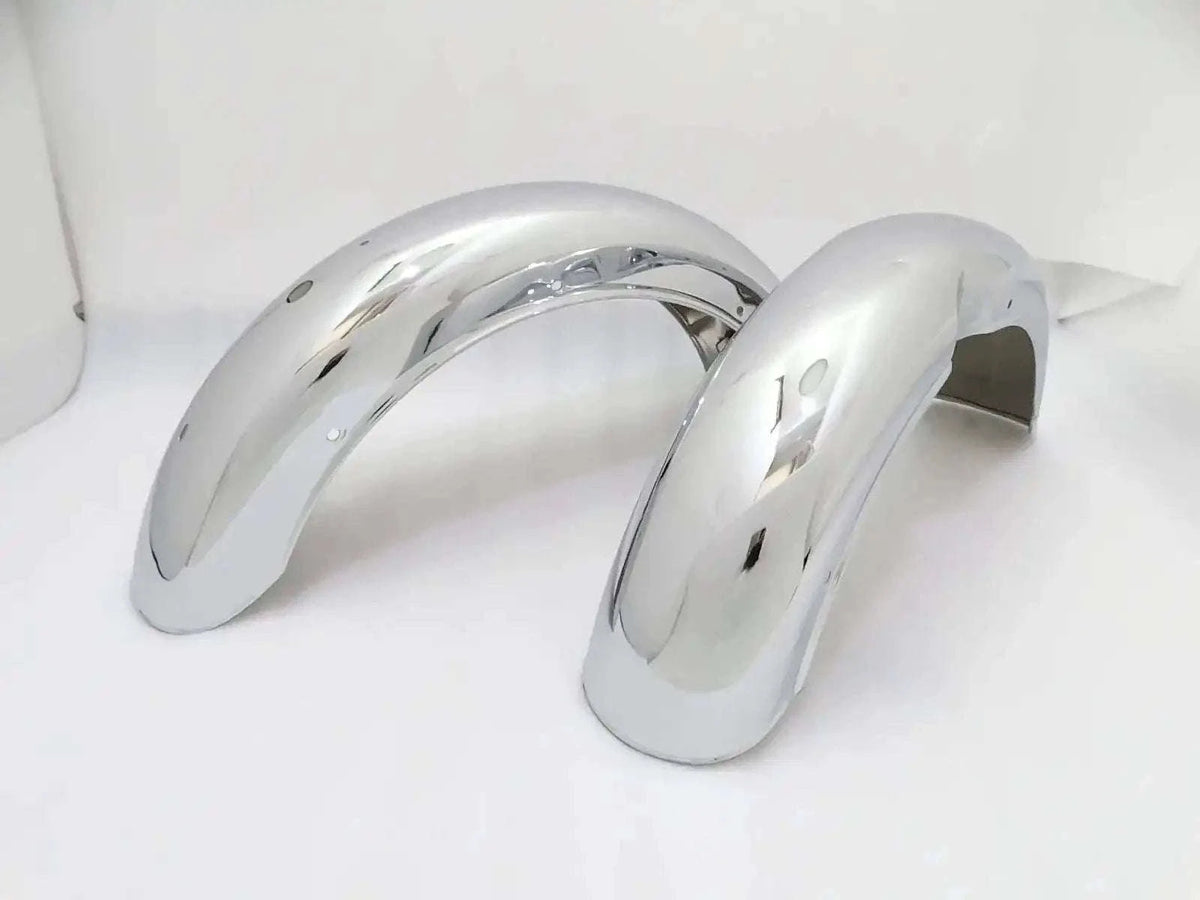ROYAL ENFILED CLASSIC C5 500cc CHROMED MUDGUARD SET - StellerGear