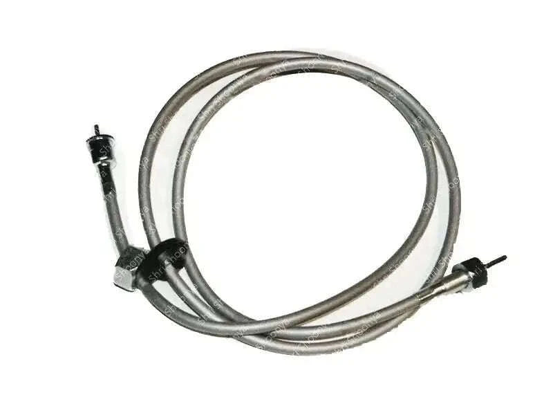 Speedometer cable with two ends and metal fittings