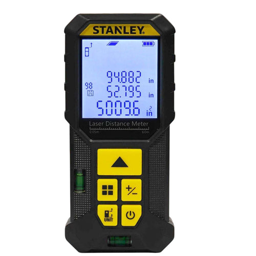 STANLEY STHT77802-A Professional Black Laser Distance Meter - 60 M, ±2.0mm Accuracy StellerGear