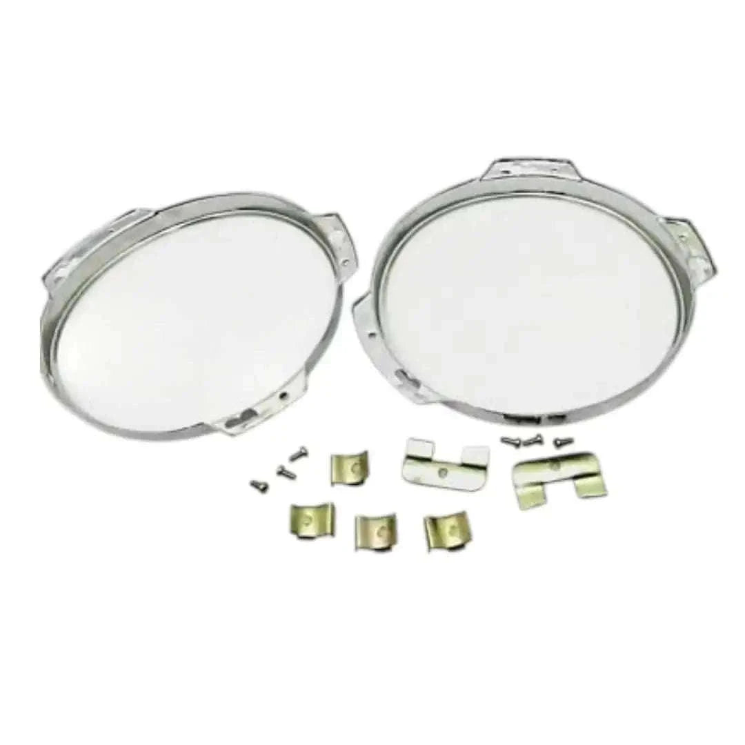 Suzuki Samurai Gypsy Headlight Head Lamp Chrome Bezel Ring Rim Set Best Quality StellerGear