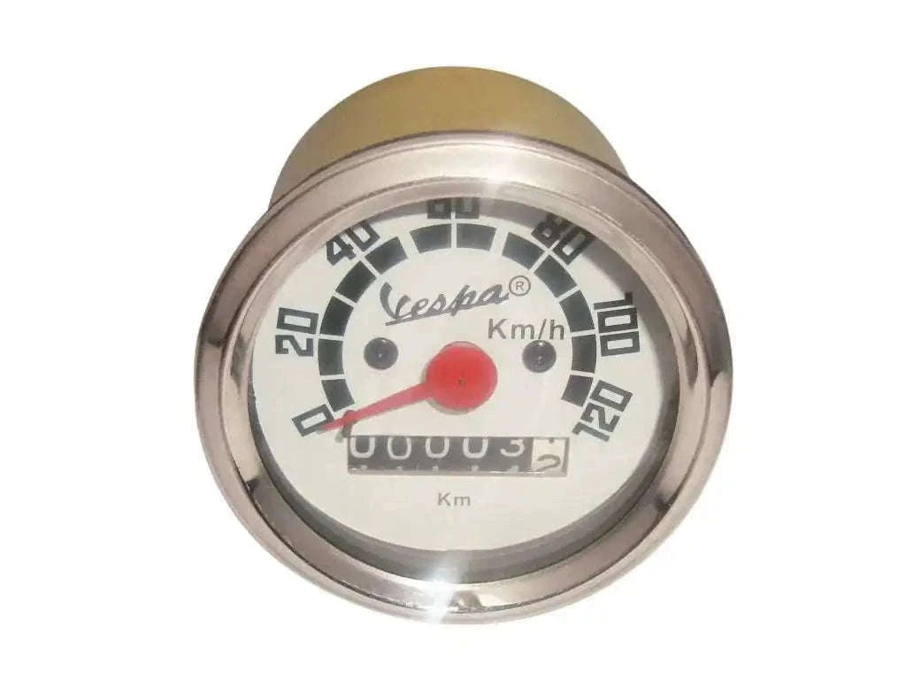 White Face Speedometer for Vespa 125,150, VNC, VBC, VNC1T