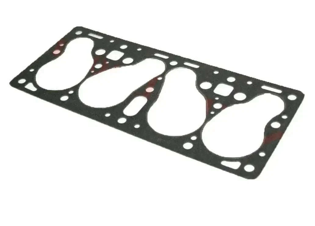 Willys Jeep head gasket with large round ports and bolt holes, black