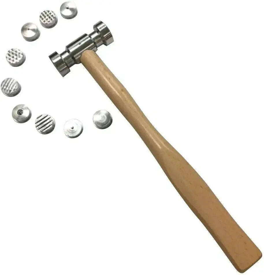 10-1/2" 9-in-1 Jewelry Hammer with interchangeable faces