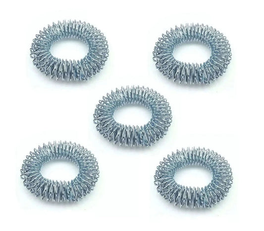 5pcs Acupressure Massage Bracelets Set with 5 Sujok Rings - StellerGear