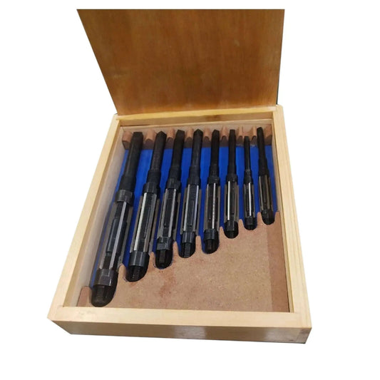8 Pcs Adjustable Hand Reamer H4 - H11, 15/32" To 1-1/16" Inch Wooden Box StellerGear