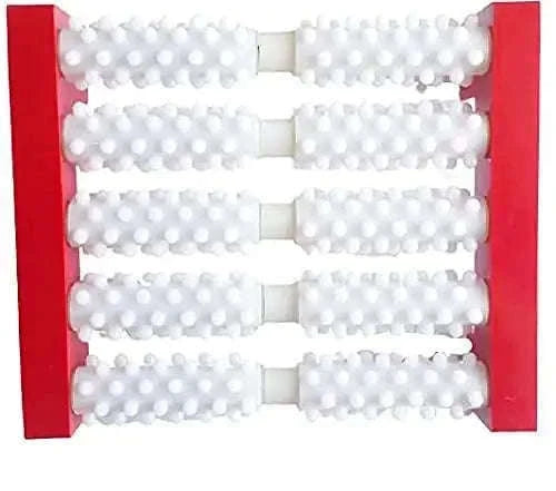 Acupressure foot massager with 10 rollers for relaxation