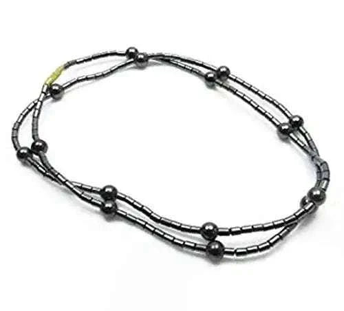 Acupressure Magnet Necklace Deluxe with stylish black bead-like chain