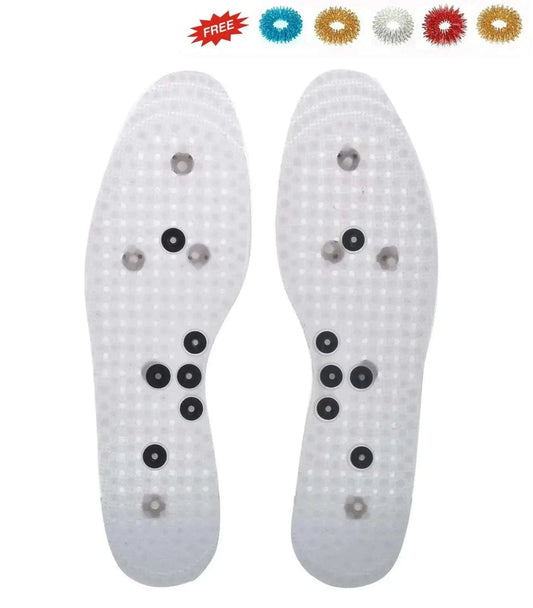 Magnetic Foot Insoles with Acupressure and Free Sujok Rings - StellerGear
