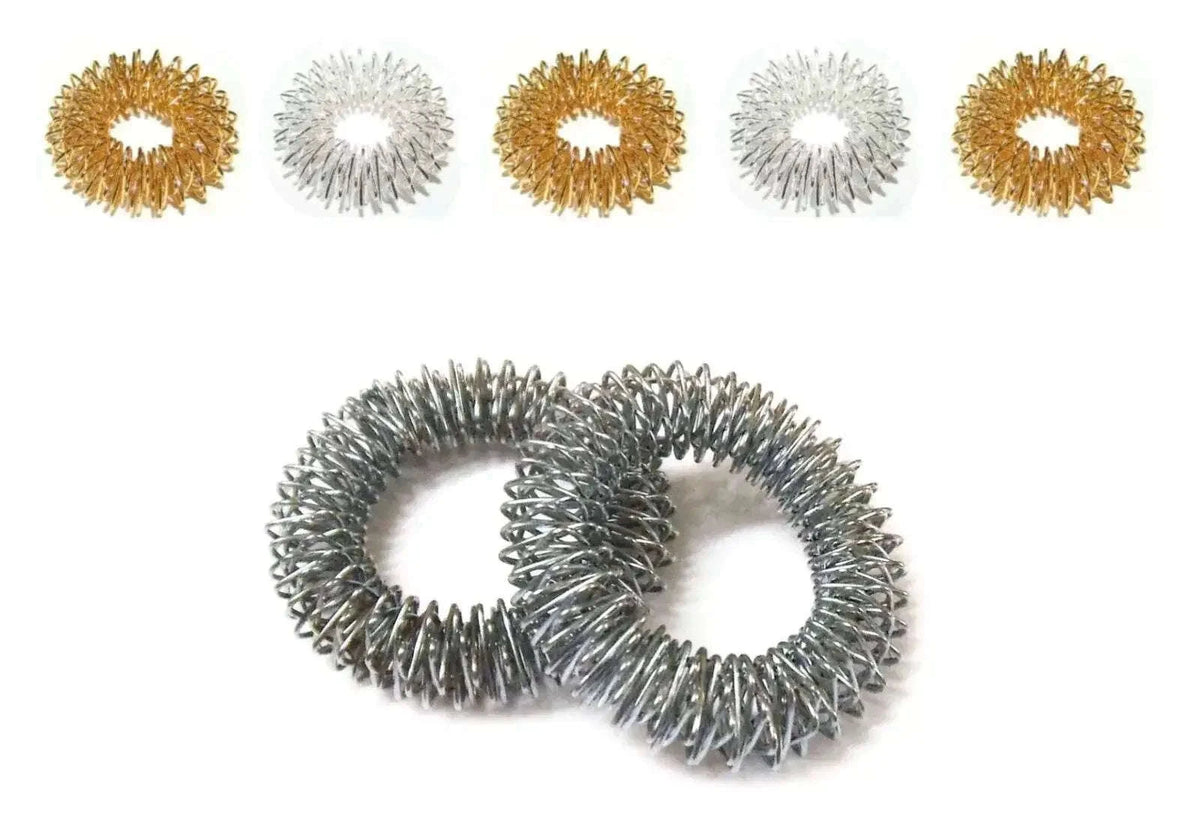 Acupressure Massage Bracelets and Sujok Rings Set by StellerGear