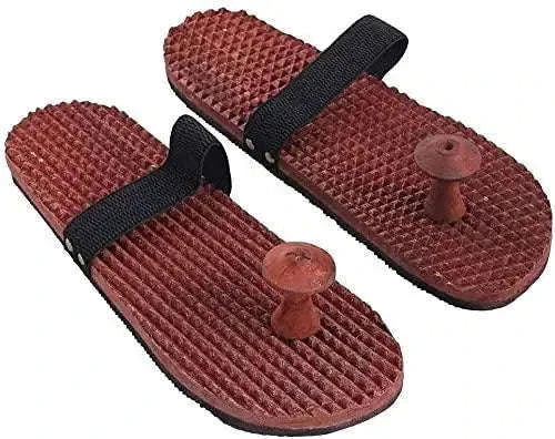 Acupressure massager slippers for therapy with textured soles