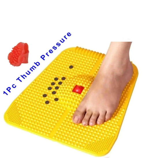Acupressure foot mat massager with raised spikes for stress relief