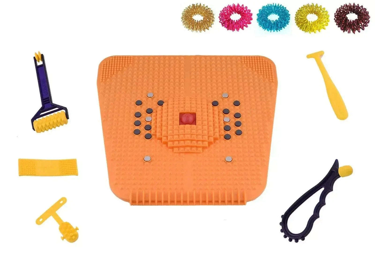 Acupressure Pyramid Magnetic Pain Relief Power Mat Kit with Sujok Rings