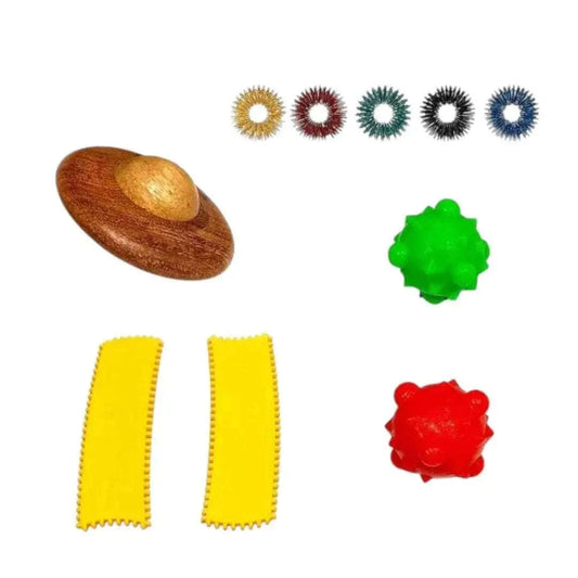 Acupressure Sujok Therapy Set - Therapy Balls, Rings, Comb & Massager
