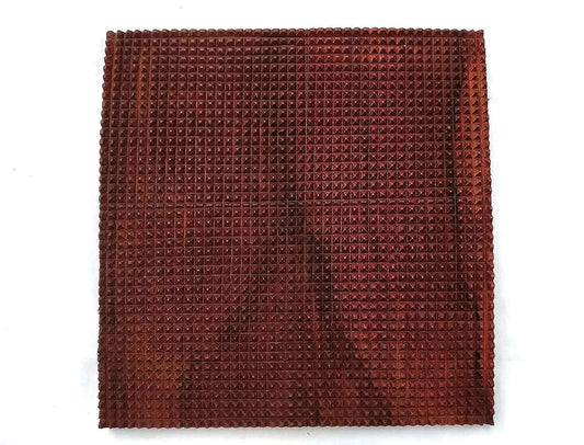 Brown acupressure wooden foot mat designed for foot care.