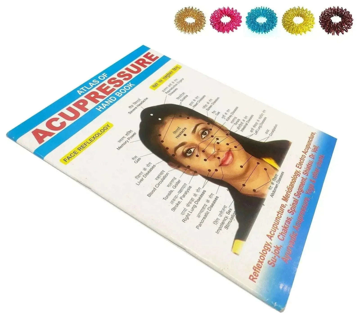 Atlas of Acupressure HandBook with 5 Sujok Rings by StellerGear