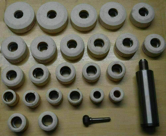 BLACK& DECKER VALVE SEAT WHITE GRINDING WHEELS SET 24 PCS STONE HOLDER - StellerGear